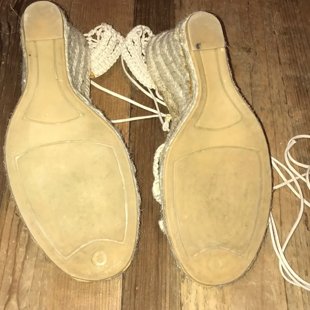 Colin Stuart macrame ankle wrap wedges 9